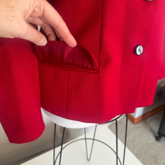 Gianni Sport suit jacket blazer garnet red lined size 4 100% wool button-front - Picture 7 of 16